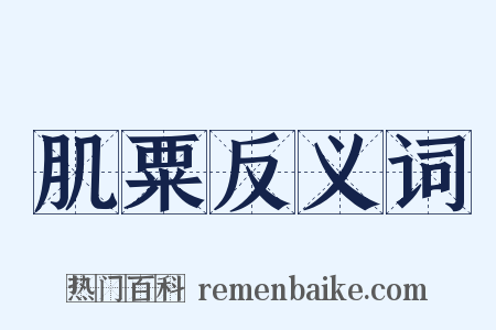 肌粟反义词是什么意思的图片
